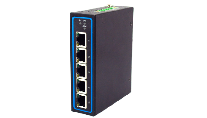 Industrial 5-Port Unmanaged Gigabit Switch, ATEX and EN50155/ EN50121-4 certified, Profinet Connecto...