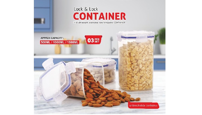 Lock & Lock Containers keep foods organized and fresh longer time. Perfect for snacks, dry ingre...