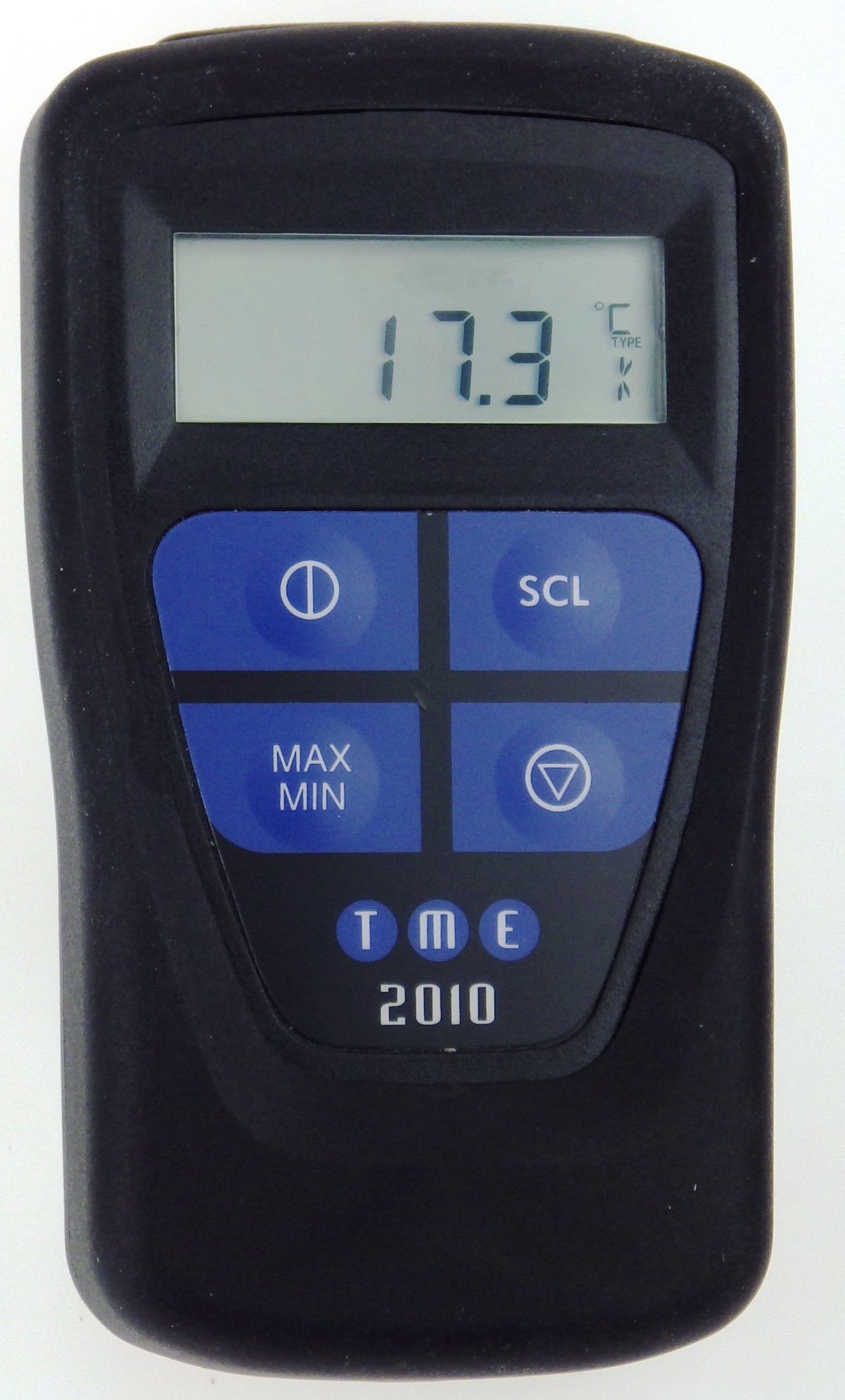 This Waterproof, Self-Calibrating Thermometer has Max/Min functions, Max/Min/Hold measurement, hold ...