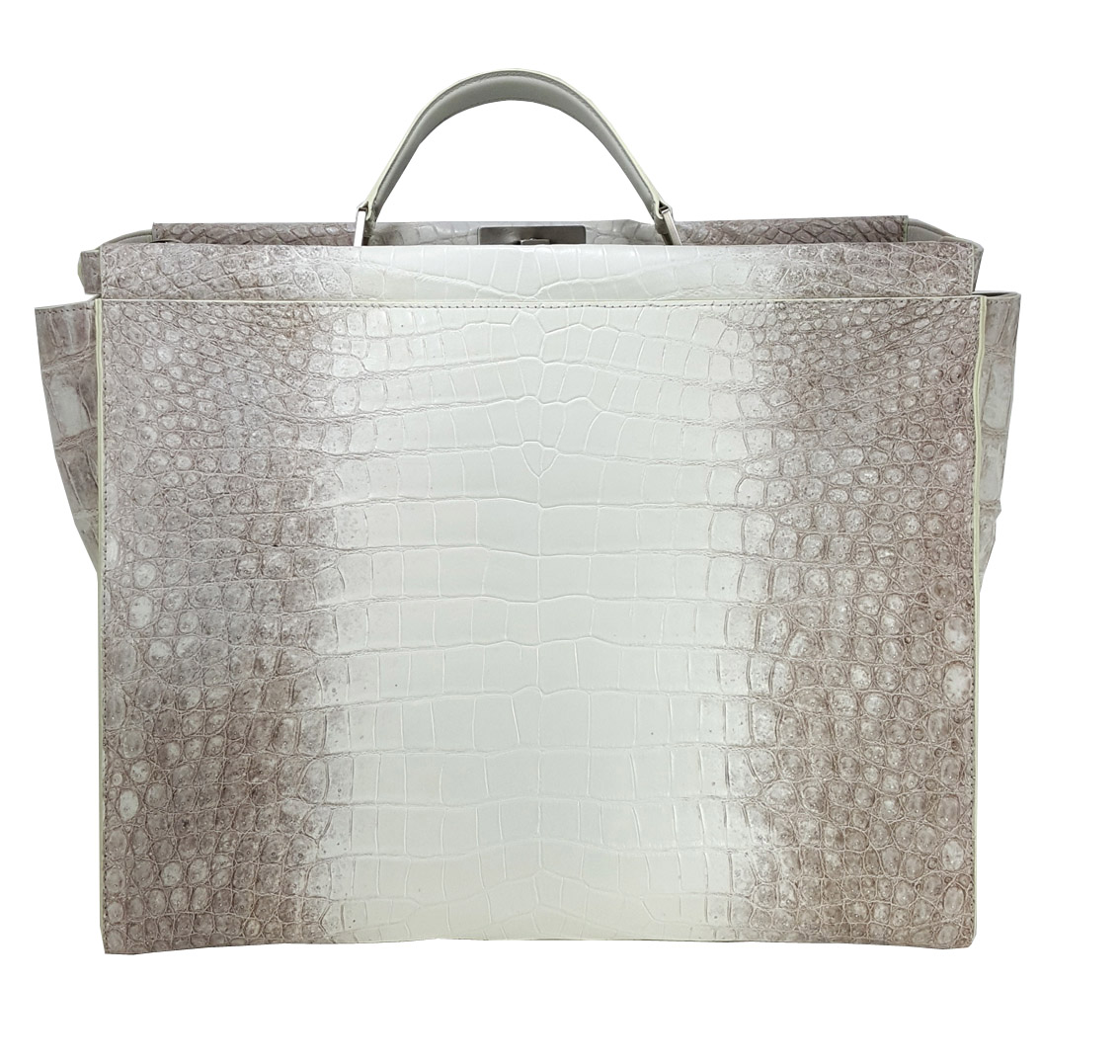 Luxury Crocodile Leather Briefacase for Men Leather : Crododylus Niloticus Color : Himalaya Size : 4...