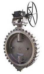 Valve that can rotate up to 90 degrees as the disc of the body’s center is right angle to the flow w...