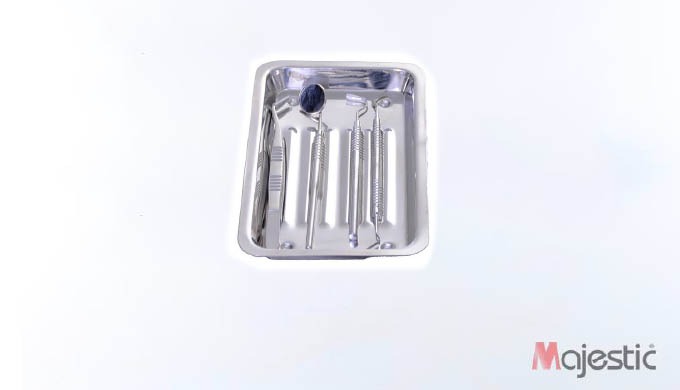 Nos plateaux pour instruments dentaires confort sont composés de : 1 Plateau Inox 20x10 cm 1 sonde N...