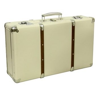 Riveted suitcase manufactured by Czech producer KAZETO is made of cardboard (produced from 100% recy...