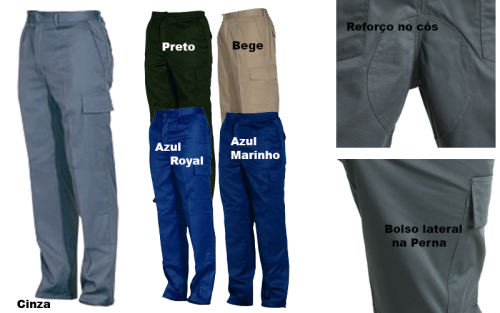Calça de trabalho em Poliéster/Algodão