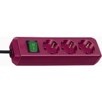 Enchufe múltiple de tres con interruptor