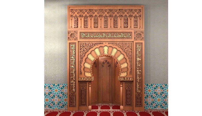 MIHRAB ET MINBAR Kortobia est extrêmement fier de créer des Mihrabs et Minbars exquis, alliant l'art...