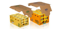 Wellpappark för Retail Ready-emballage finns i många olika flute- och linerkombinationer för att möt...