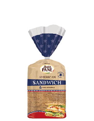 PANE INTEGRALE AMERICAN SANDWICH 375GR