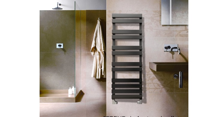 SERENE este un radiator contemporan, perfect pentru încălzirea mai multor prosoape şi pentru a asigu...