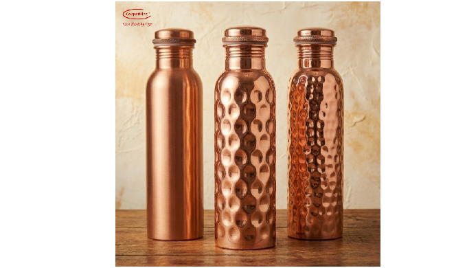 Pure Copper Water Bottle Available in 500ML, 750ML & 1000ML Handmade Made in INDIA Copper Purity...