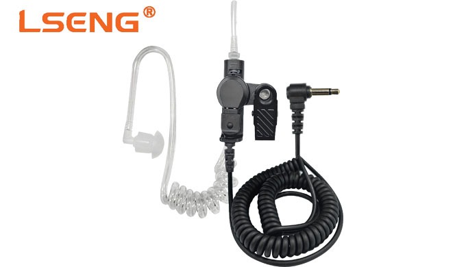 Single-ear listen air tube walkie-talkie headst 1. Plug Type: 3.5mm single pin; 2. Soft rubber ear h...