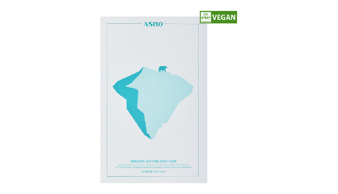 Rescue immediate soothing sheet mask | vegan skincare brand Soothing-Moisturizing Formula provides a...