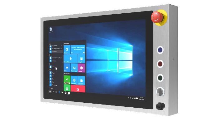 W22IB3S-SPA3-B, 21.5-inch Stainless B Series Panel PC Stainless IP65 with Waterproof Connector Solut...