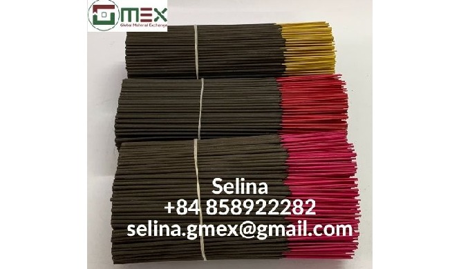 Incense sticks (Black color) - Size: 8, 9 (dia.3 mm-3.5mm) - Counting of 8: 1000 to 1050 pcs/kg - Co...