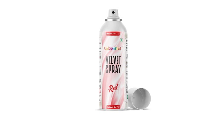 25% Off Red Color Colourmist Velvet Spray 100ml for Frozen Desserts Cakes  Divena In