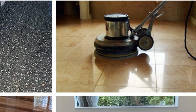 Servicio profesional de abrillantado de pisos de mármol y granito.