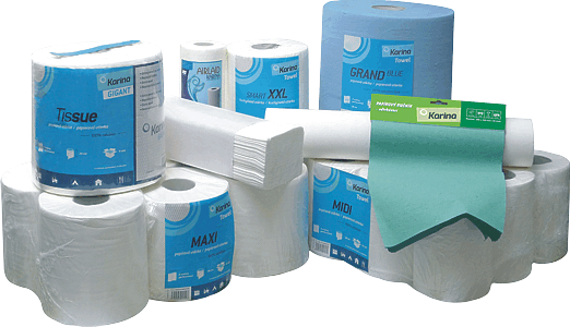 Paper, kitchen and industrial towels and wipes in rolls