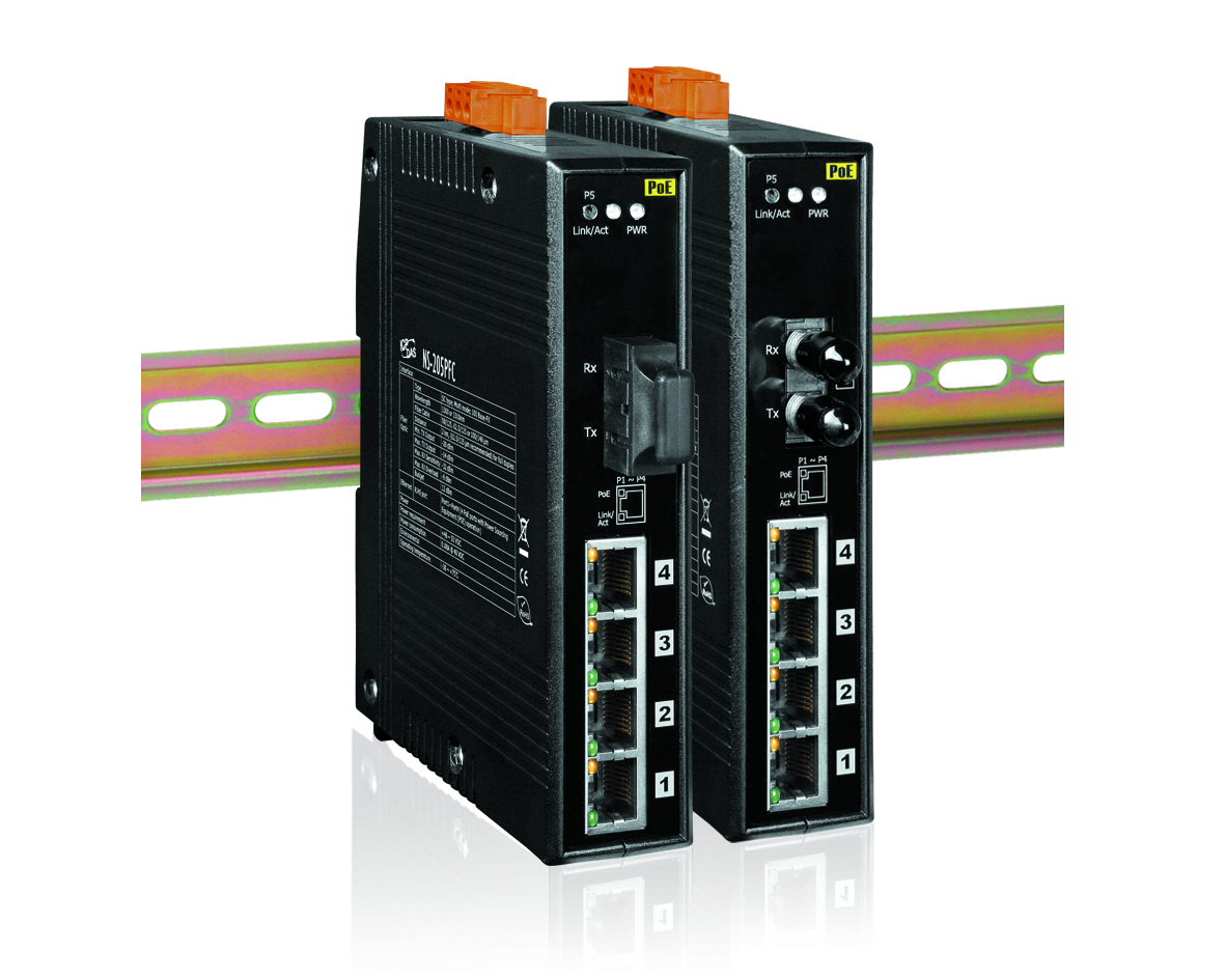 Industrielle Ethernet Switches mit LWL- und PoE-Ports