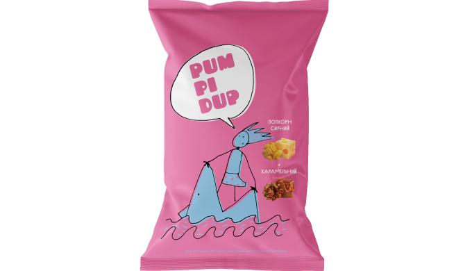 Popcorn PUMPIDUP Cheese & Caramel 90g (ready-to-eat)