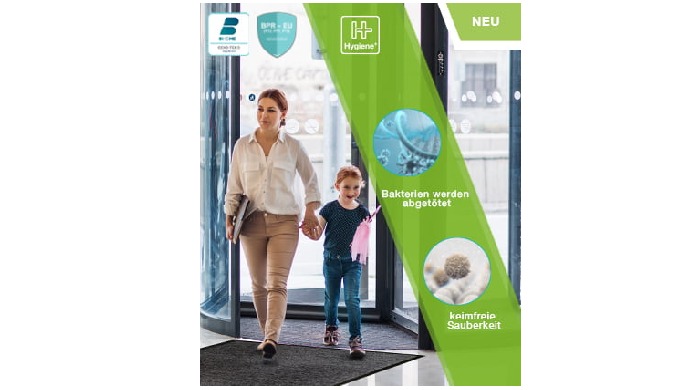 Entra-Clean Hygiene+ antimikrobielle Sauberlaufmatte Entra-Clean Hygiene+ bekämpft sichtbare und uns...