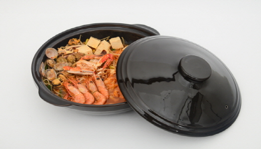 It is called ttukbaegi and non-absorbing earthen pot that was made of Heat-resistant ceramics in Kor...