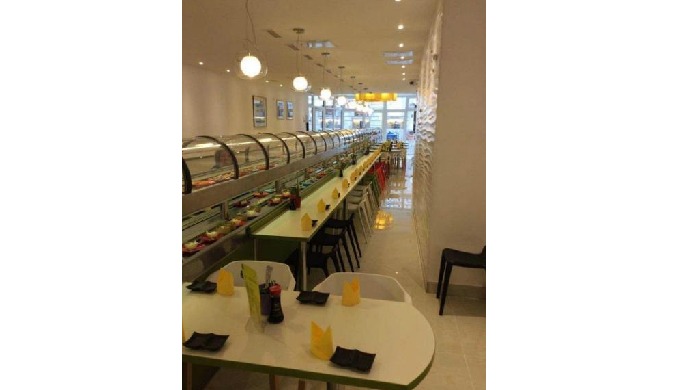 Conveyor belt sushi, also is called Rotating sushi equipment, Hexagonal Rotary sushi, Sushi rotary e...