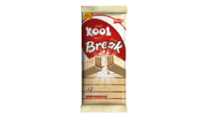 Gaufrette enrobée au chocolat blanc Maxi format