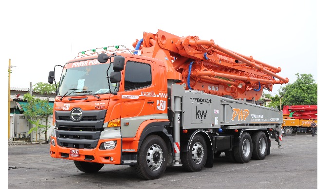 KW5RZ41 is a concrete pump with a boom length of 41M. It is a heavy equipmet used for transferring l...