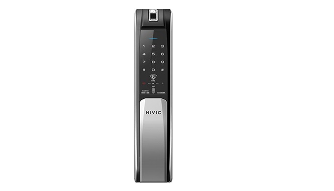 Push Pull Premium fingerprint-recognition Digital Door Lock with handle New-concept fingerprint-reco...