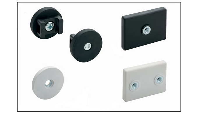 New round and rectangular flat industrial magnets from Elesa