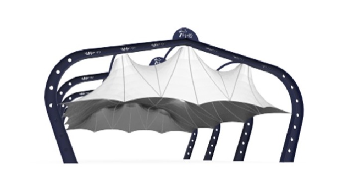 It is a form of membrane structure that can make maximum use of floor space. Since the pillars are a...