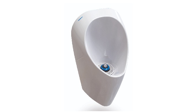 Design pur. Mit dem kleineren wasserlosen ceramicC2 gibt es das formschöne Keramikurinal aus porenfr...