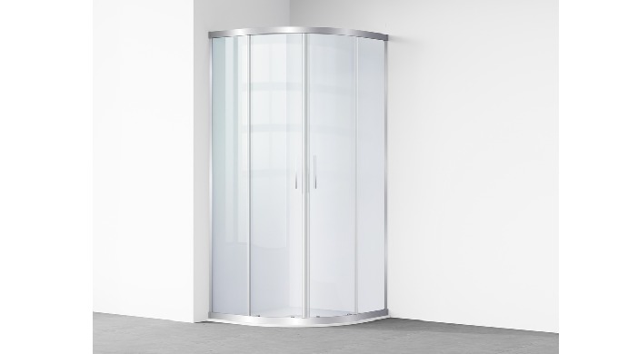 B22 sliding shower enclosure with 6/8mm tempered safety glass (EN 12150). Contemporary design with s...