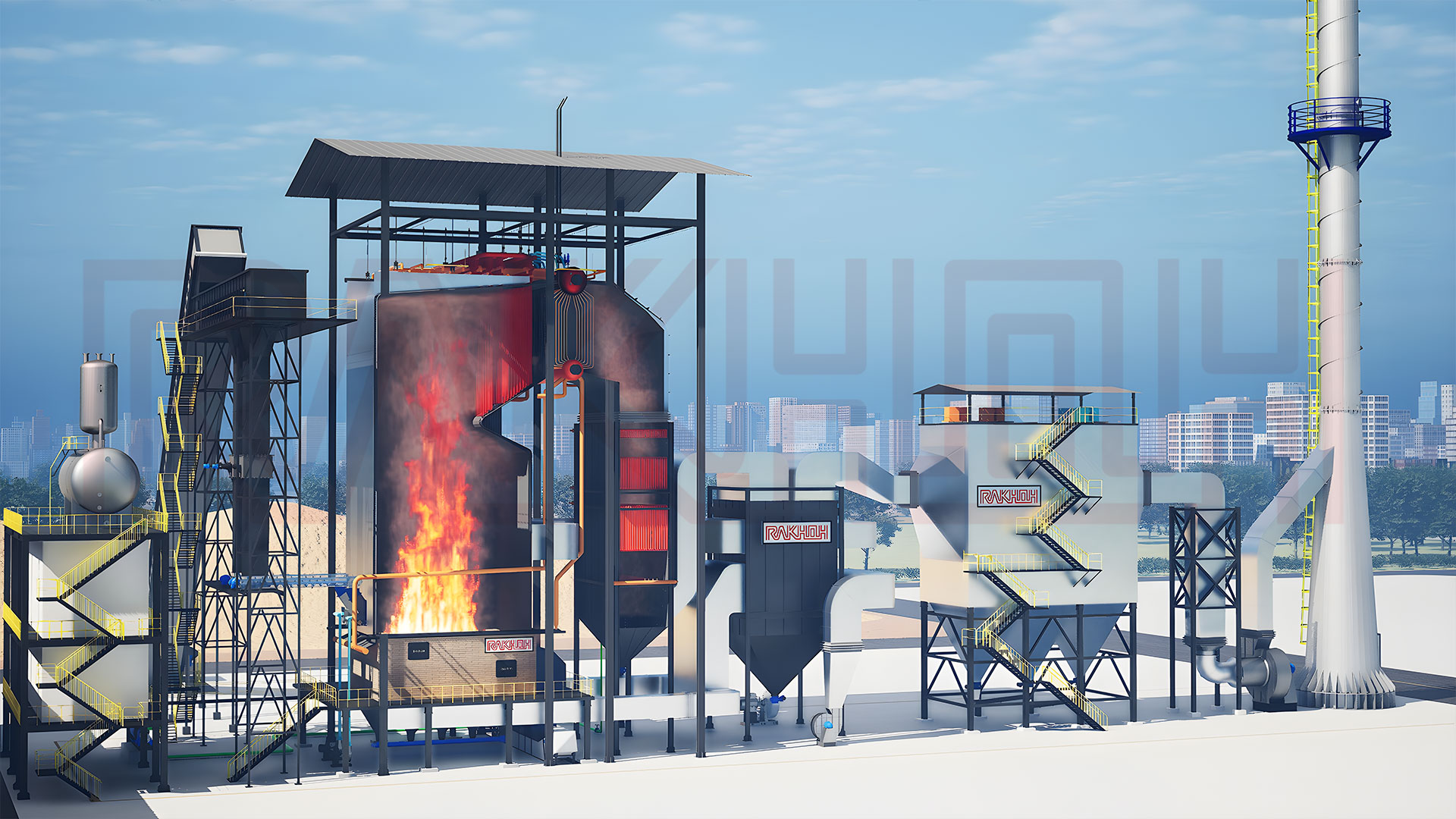 The Power X Solid Fuel Fired Boiler delivers robust and reliable steam generation for diverse indust...