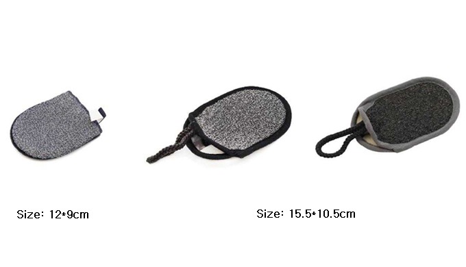 Includes exfoliating gloves, textured bath mitts, and scrubbing pads for gentle yet effective cleans...