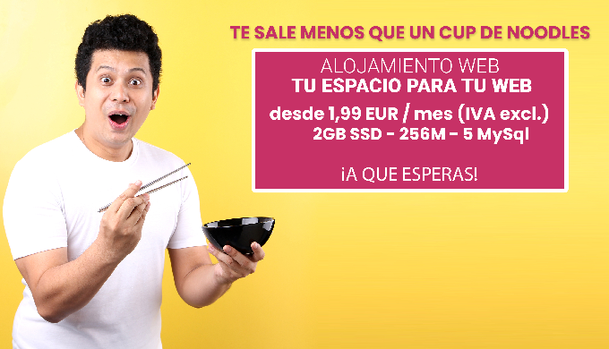 Alojamiento para tu web desde 1,99 euros al mes