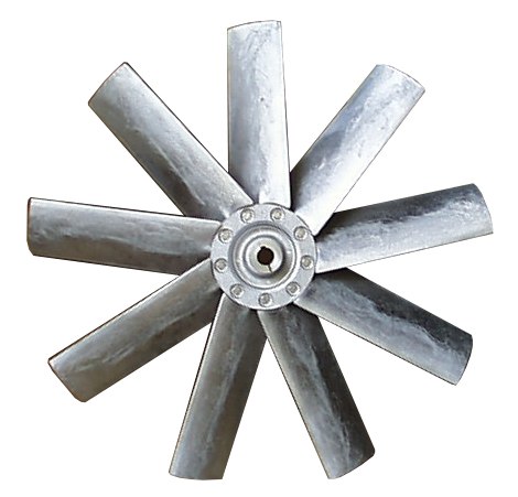 Hélices à 3 - 6 - 9 pales aluminium en profil aile d'avion, calage variable à l'arrêt, avec moyeu en...