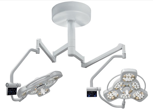 LED C 16ET/16ET - Dual head ceiling operating light system