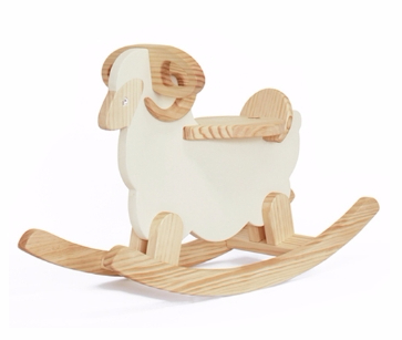 ROCKING CREAM SHEEP