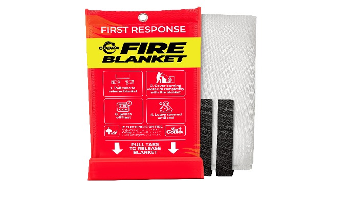 Mart Cobra Fire Blanket is a reliable safety device designed to quickly and effectively smother smal...