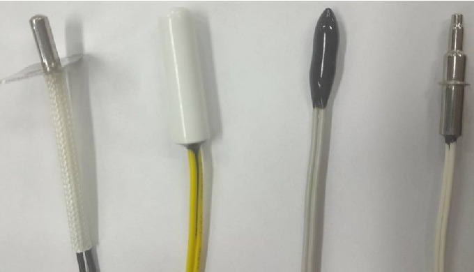 NTC Thermistor Types: Epoxy dipping type: -30 to +80℃ Epoxy potting type for Plastic, PBT, ABS: -30 ...