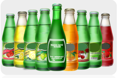 Plain, pomegranate, tangerine, cherry, strawberry, orange, lemon and apple soda are served with 200 ...