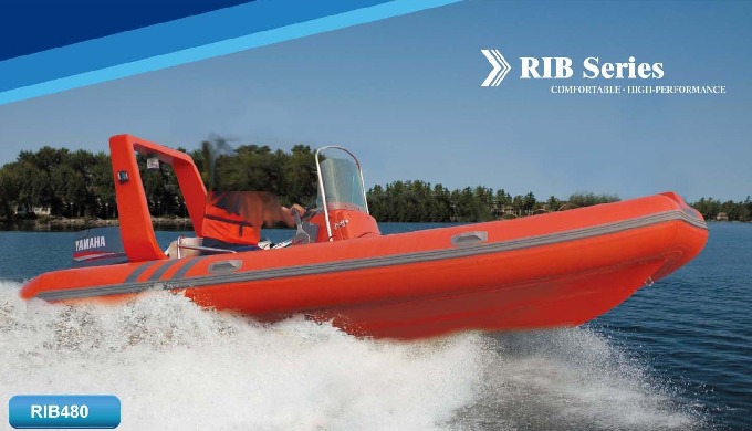 rigid-inflatable boat (RIB) is made by fiberglass hull and inflatable tube, it is a lightweight but ...