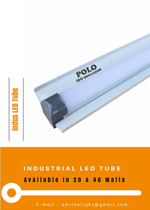 Industrial LED Tubes available in 20 & 40 watts.