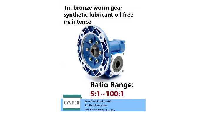 CHENYUE Worm Gearbox CYVF50 Speed Ratio 5:1 Free Maintenance,Fully Sealed,No Need To Refuel For Life