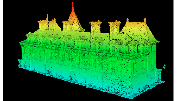 Levé topographique LiDar, MNS, MNT, Nuage de points classé