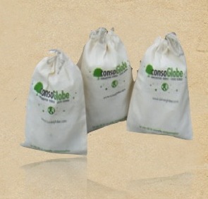 Eco-friendly pouches made from 100% recycled organic cotton fabric.Available in various fabric weigh...