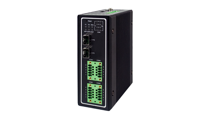 4-Port RS232/485/422 and 2 x Fast-Ethernet or Gigabit RJ45, DNP3.0, Modbus, IEC 60870-5-101/103/104,...