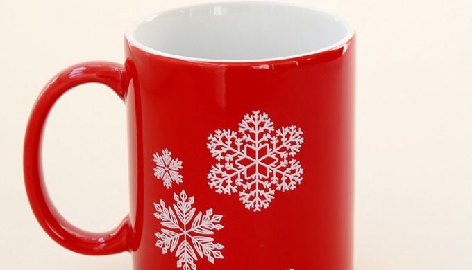 Orange straight ceramic coffee mug with handle. This coffee mug has a customized logo printed on it....