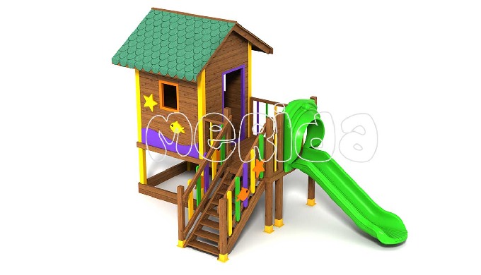 Ahşap Oyun Parkı Ekipmanları - PE 10